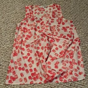 LOFT sleeveless top w/ cute draping at neck